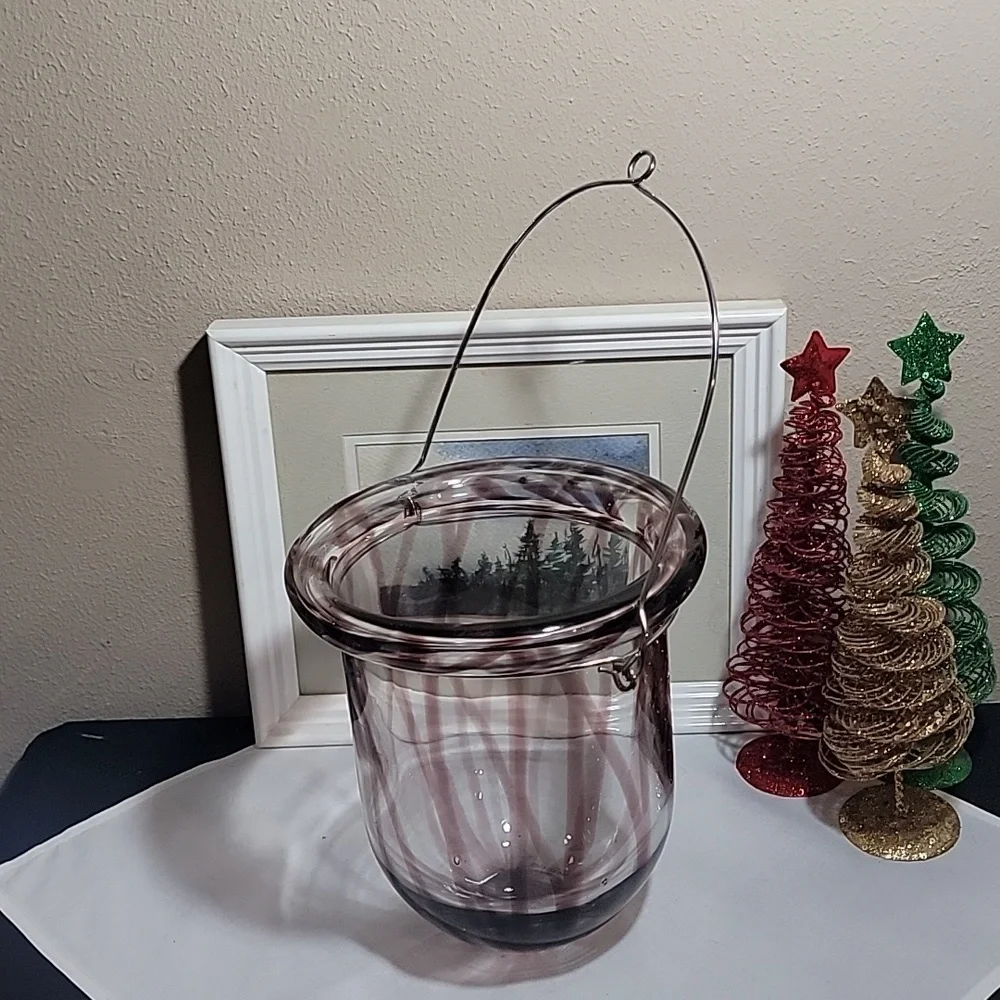 West Elm Vintage Hand Blown Hanging Candle Holder.